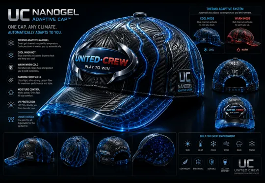 United Crew adaptive sportswear brand for patent law firm intellectual property and performance apparel innovation